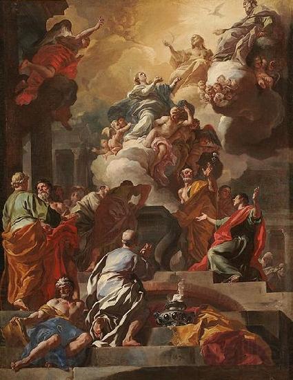 Francesco Solimena LAssomption et le Couronnement de la Vierge Spain oil painting art